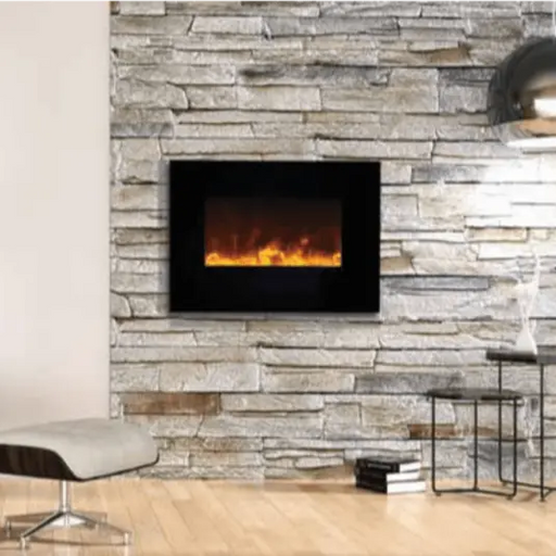 Amantii 26" Wall Mount/Flush Mount Electric Fireplace with Glass Surround Amantii