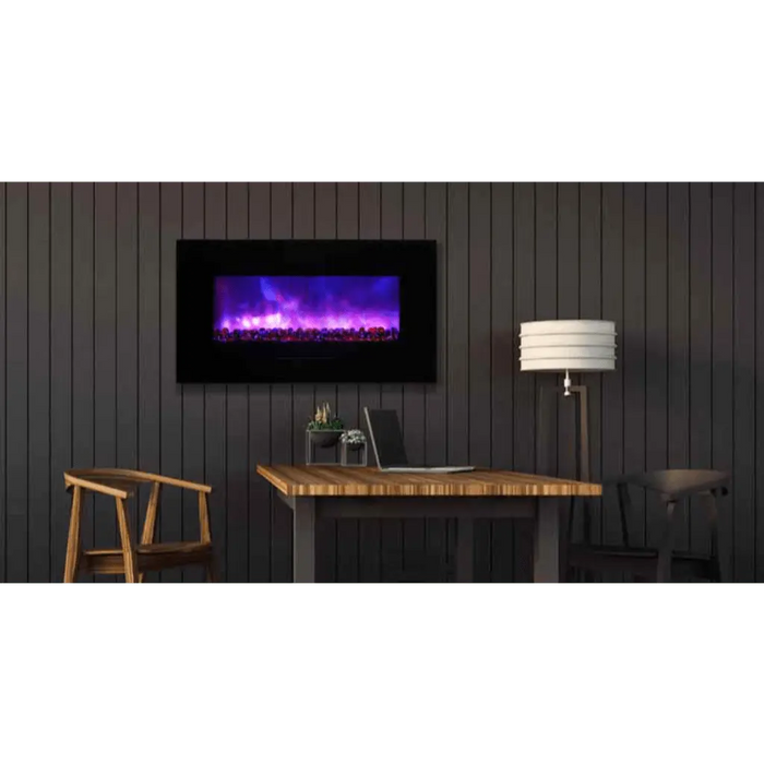 Amantii 26" Wall Mount/Flush Mount Electric Fireplace with Glass Surround Amantii