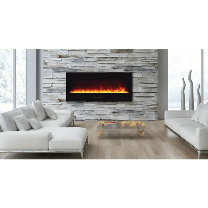 Amantii 26" Wall Mount/Flush Mount Electric Fireplace with Glass Surround Amantii