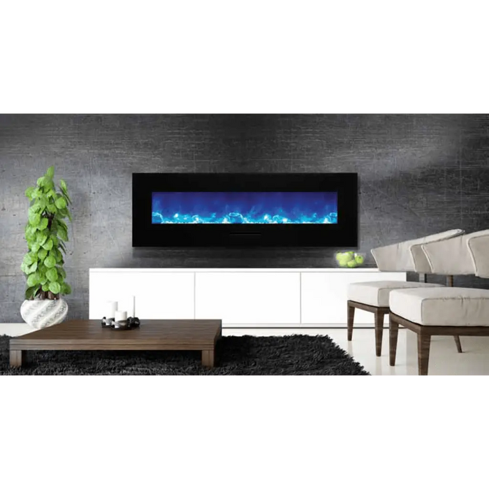 Amantii 26" Wall Mount/Flush Mount Electric Fireplace with Glass Surround Amantii