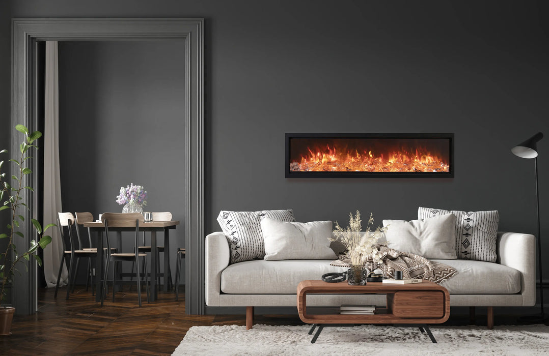 Symmetry Bespoke with glass chunk media (60" model shown)