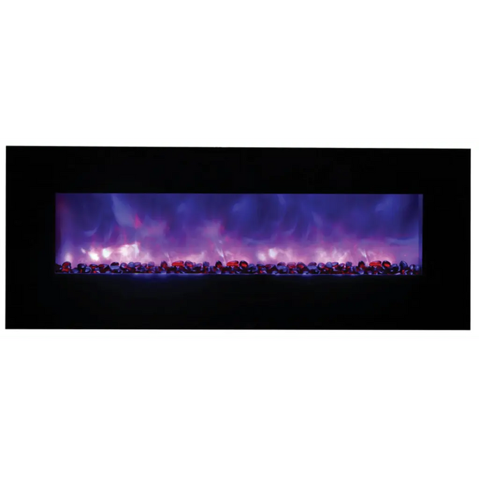 Amantii 34" Wall Mount/Flush Mount Electric Fireplace with Glass Surround Amantii
