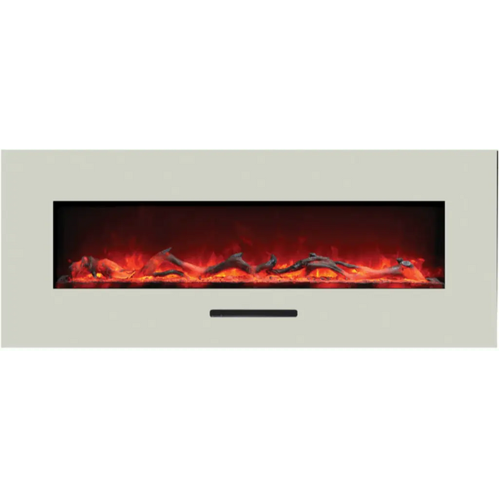 Amantii 34" Wall Mount/Flush Mount Electric Fireplace with Glass Surround Amantii