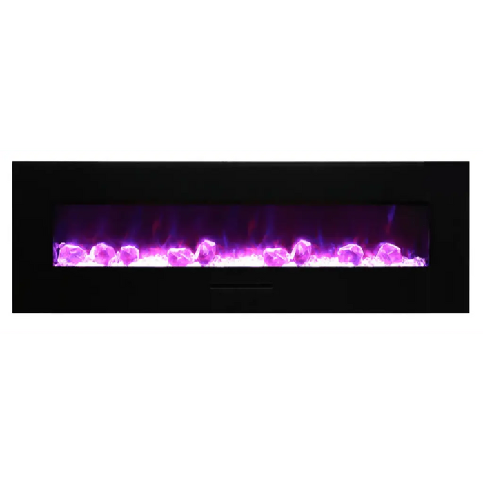 Amantii 34" Wall Mount/Flush Mount Electric Fireplace with Glass Surround Amantii