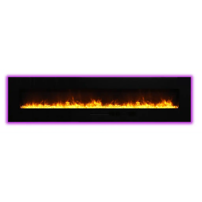 Amantii 34" Wall Mount/Flush Mount Electric Fireplace with Glass Surround Amantii