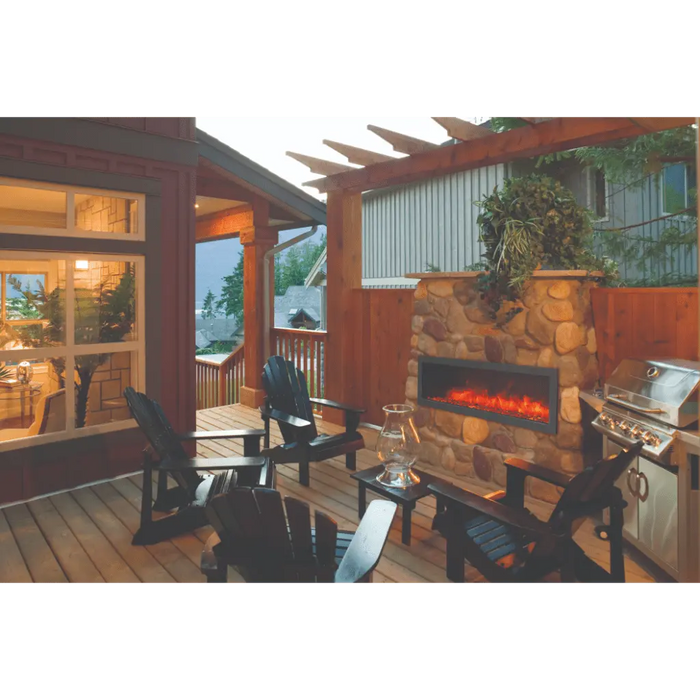 Amantii 50" Panorama Slim Indoor or Outdoor Electric Fireplace Amantii