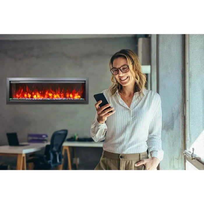 Amantii 50" Symmetry Bespoke Built-In Electric Fireplace with Wifi and Sound Amantii