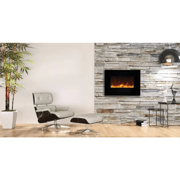 Amantii 50" Wall Mount/Flush Mount Electric Fireplace with Glass Surround Amantii