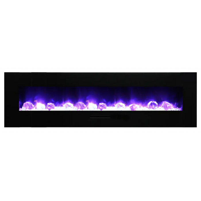 Amantii 50" Wall Mount/Flush Mount Electric Fireplace with Glass Surround Amantii