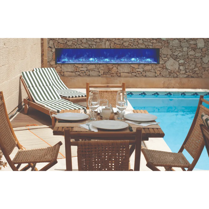 Amantii 60" Panorama Slim Indoor or Outdoor Electric Fireplace Amantii