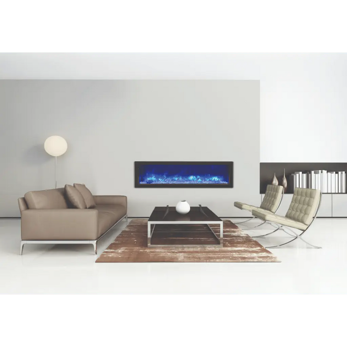 Amantii 60" Panorama Slim Indoor or Outdoor Electric Fireplace Amantii