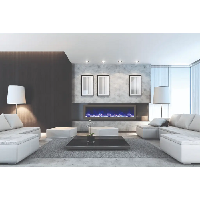 Amantii 60" Panorama Slim Indoor or Outdoor Electric Fireplace Amantii