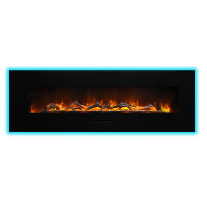 Amantii 60" Wall Mount/Flush Mount Electric Fireplace with Glass Surround Amantii