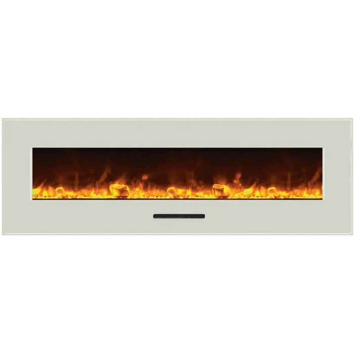Amantii 60" Wall Mount/Flush Mount Electric Fireplace with Glass Surround Amantii