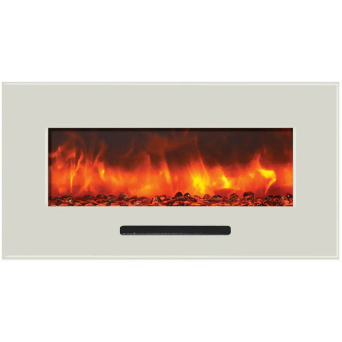 Amantii 60" Wall Mount/Flush Mount Electric Fireplace with Glass Surround Amantii