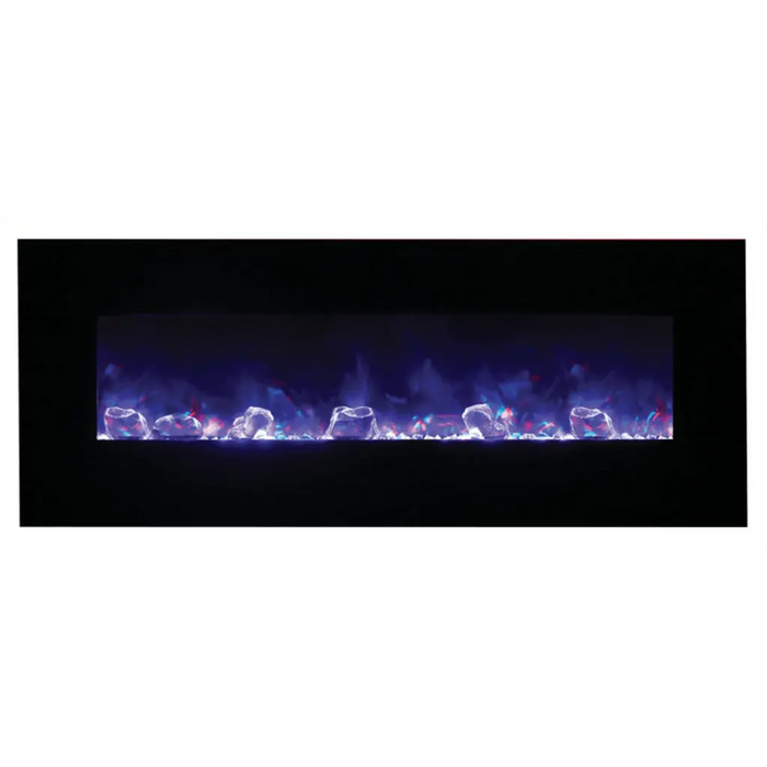 Amantii 60" Wall Mount/Flush Mount Electric Fireplace with Glass Surround Amantii
