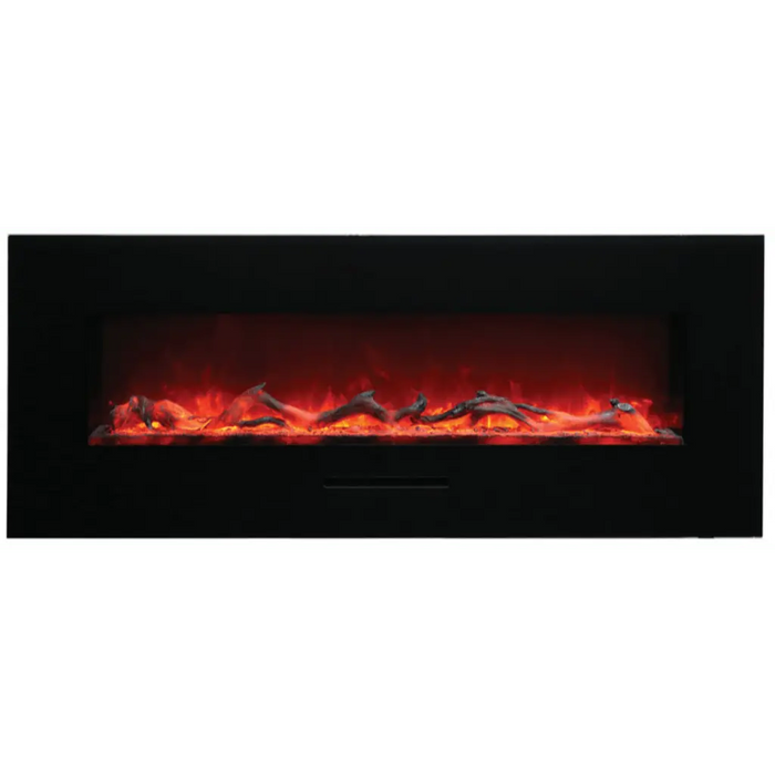 Amantii 60" Wall Mount/Flush Mount Electric Fireplace with Glass Surround Amantii