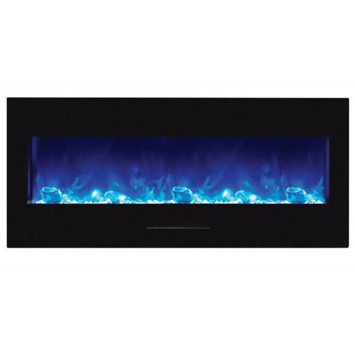 Amantii 60" Wall Mount/Flush Mount Electric Fireplace with Glass Surround Amantii