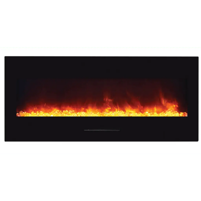 Amantii 60" Wall Mount/Flush Mount Electric Fireplace with Glass Surround Amantii