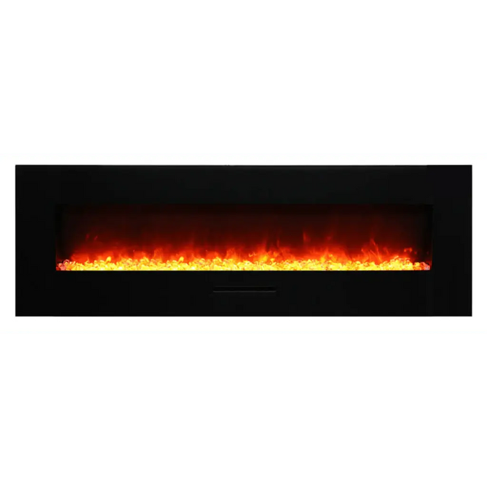 Amantii 60" Wall Mount/Flush Mount Electric Fireplace with Glass Surround Amantii