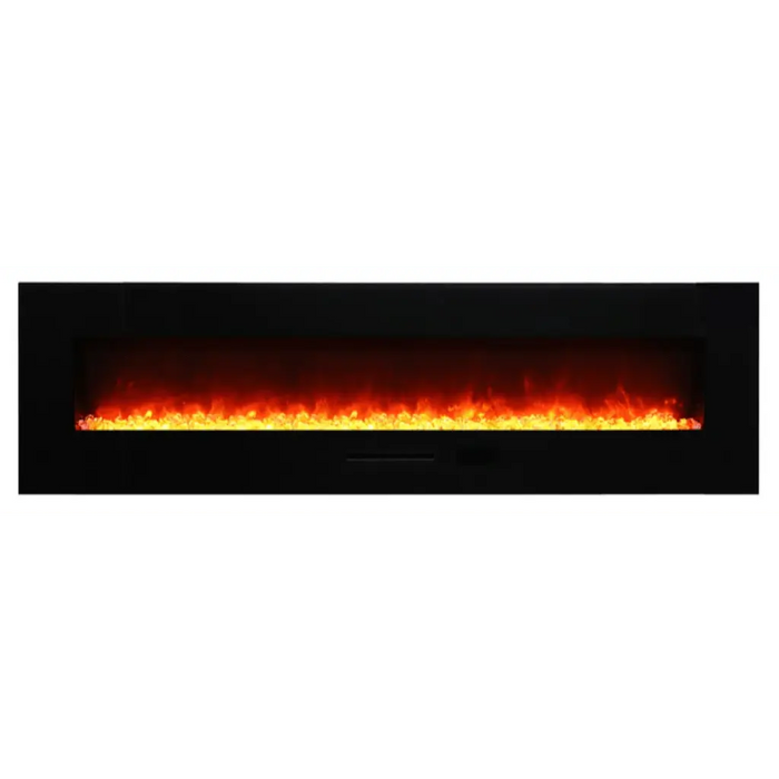 Amantii 60" Wall Mount/Flush Mount Electric Fireplace with Glass Surround Amantii