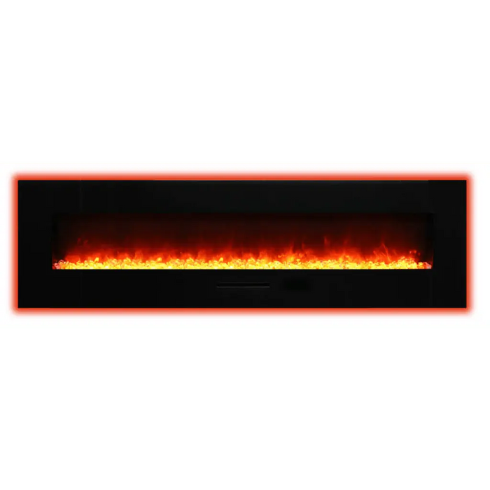 Amantii 60" Wall Mount/Flush Mount Electric Fireplace with Glass Surround Amantii