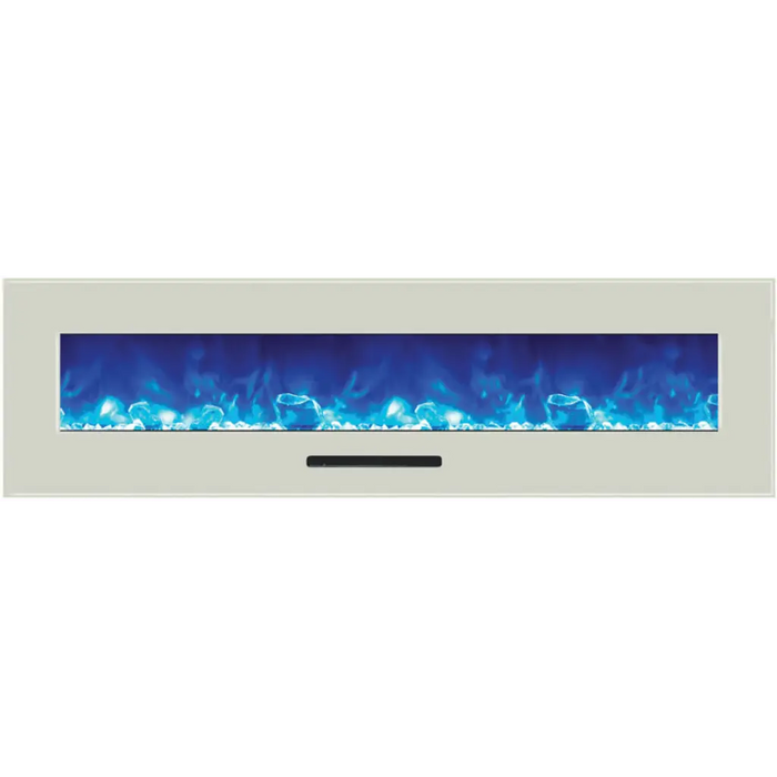 Amantii 60" Wall Mount/Flush Mount Electric Fireplace with Glass Surround Amantii