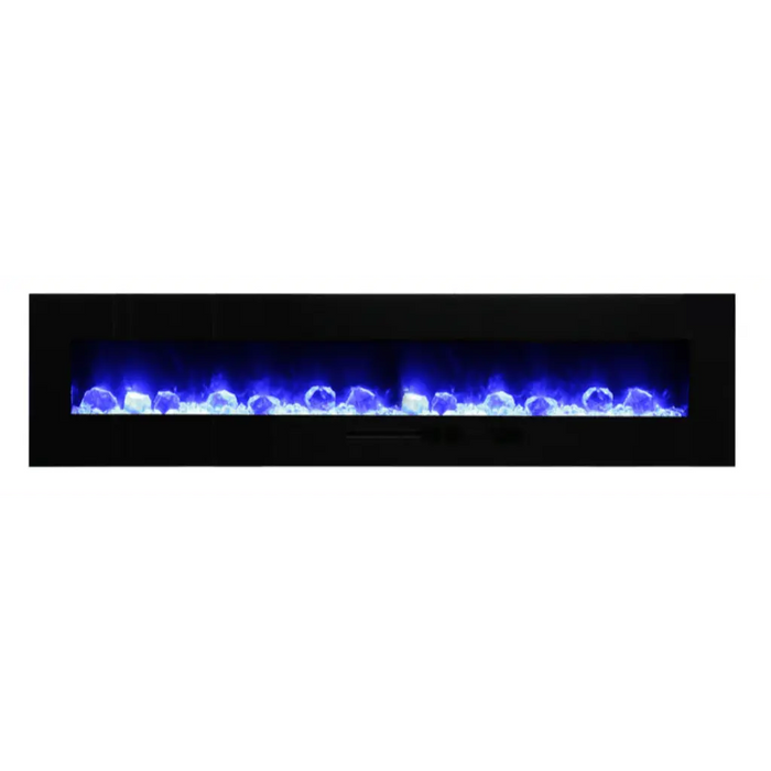 Amantii 60" Wall Mount/Flush Mount Electric Fireplace with Glass Surround Amantii