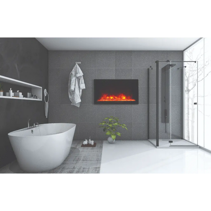 Amantii 72" Panorama Deep Extra Tall Electric Fireplace Amantii