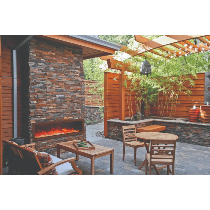 Amantii 72" Panorama Deep Indoor or Outdoor Electric Fireplace Amantii