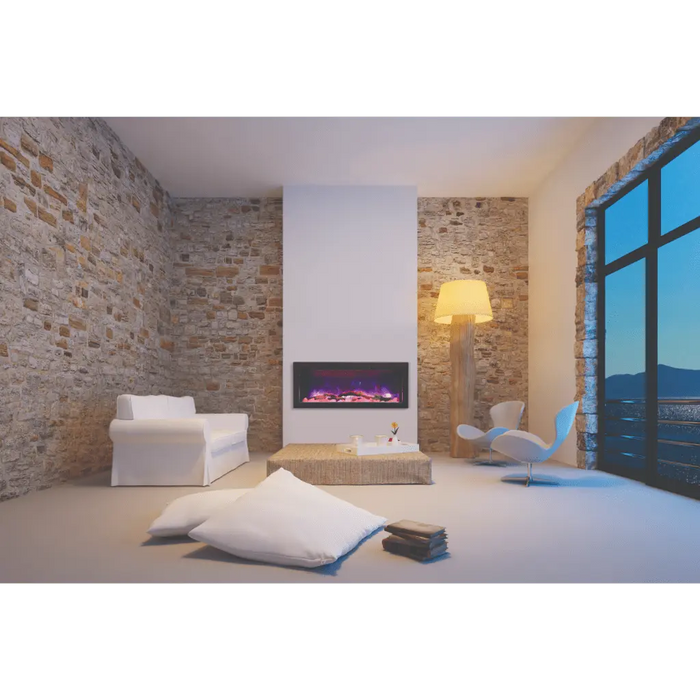 Amantii 72" Panorama Deep Indoor or Outdoor Electric Fireplace Amantii