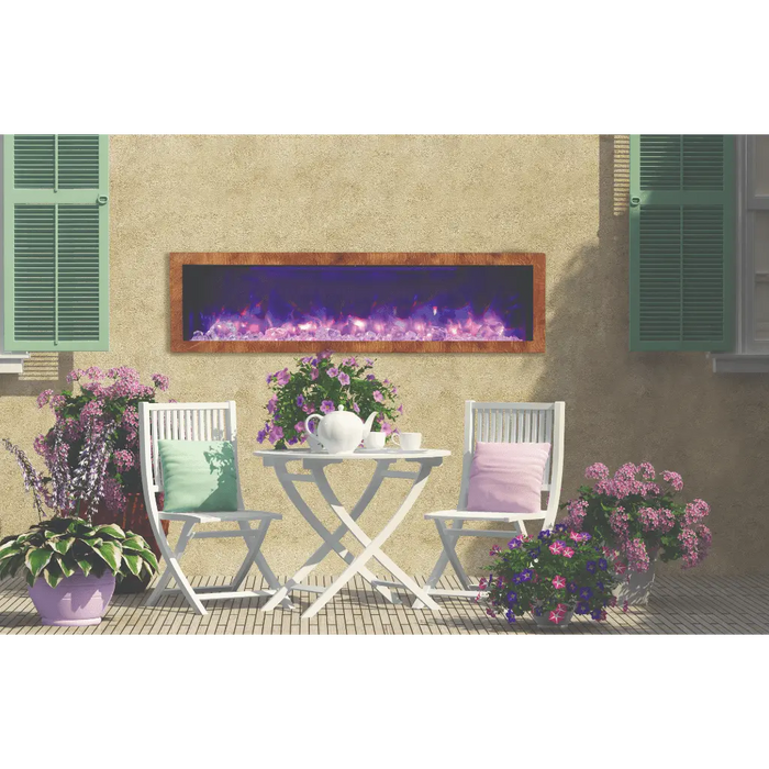 Amantii 72" Panorama Deep Indoor or Outdoor Electric Fireplace Amantii