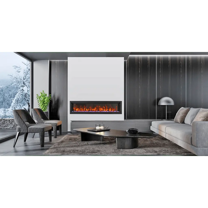 Amantii 74" Symmetry Bespoke Built-In Electric Fireplace with Wifi and Sound Amantii