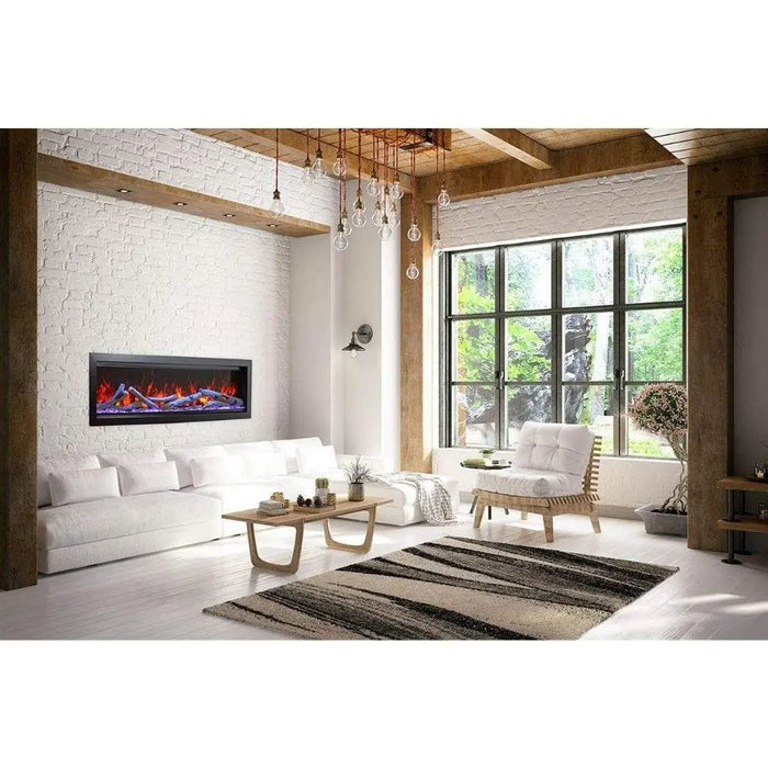 Amantii 74" Symmetry Bespoke Built-In Electric Fireplace with Wifi and Sound Amantii