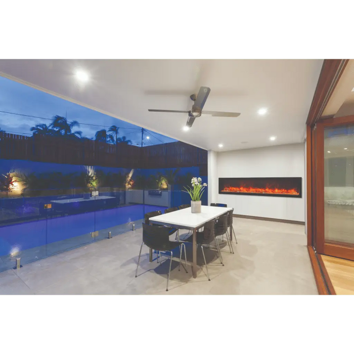 Amantii 88" Panorama Deep Indoor or Outdoor Electric Fireplace Amantii