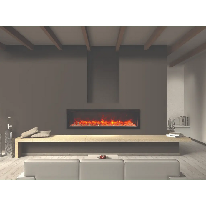 Amantii 88" Panorama Deep Indoor or Outdoor Electric Fireplace Amantii
