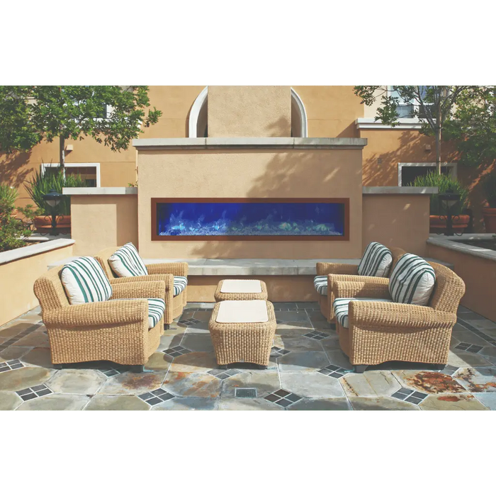 Amantii 88" Panorama Slim Indoor or Outdoor Electric Fireplace Amantii