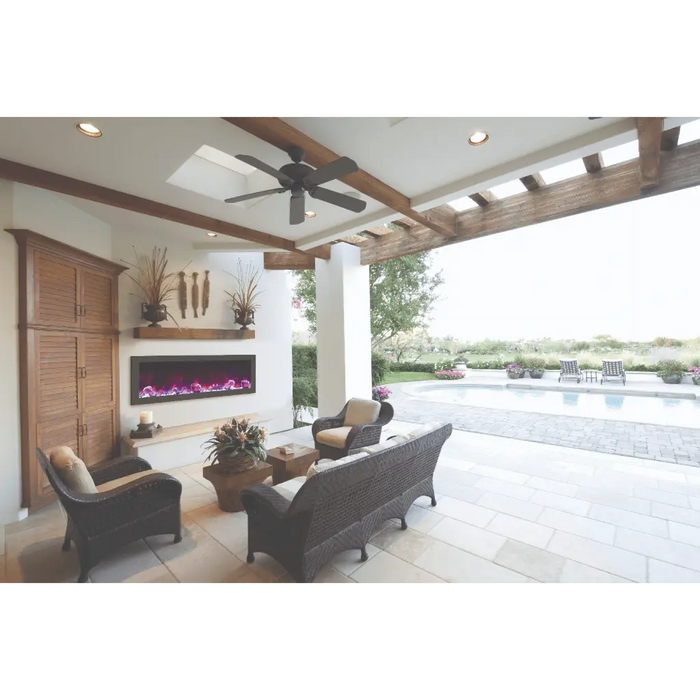 Amantii 88" Panorama Slim Indoor or Outdoor Electric Fireplace Amantii