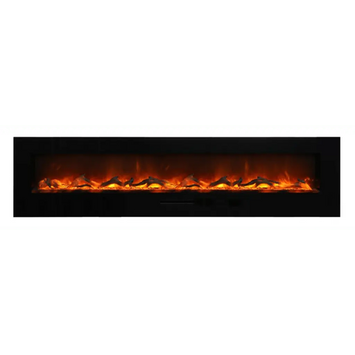 Amantii 88" Wall Mount/Flush Mount Electric Fireplace with Glass Surround Amantii
