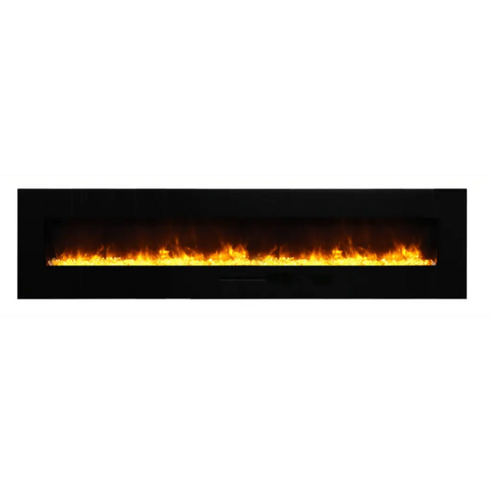 Amantii 88" Wall Mount/Flush Mount Electric Fireplace with Glass Surround Amantii