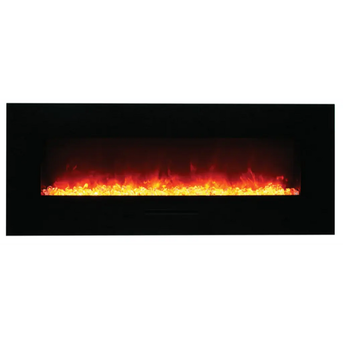 Amantii 88" Wall Mount/Flush Mount Electric Fireplace with Glass Surround Amantii