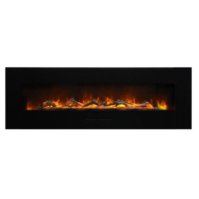 Amantii 88" Wall Mount/Flush Mount Electric Fireplace with Glass Surround Amantii