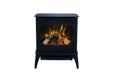 Amantii CastIron Freestanding Electric Fireplace - dark blue stove, front view (view 4)