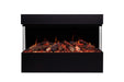 Amantii Pedestal Display for Fire & Ice LumaForest Indoor 3 Sided Built In Electric Fireplace - pedestal with three-sided fireplace, front view