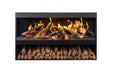 Amantii Pedestal Display for Fire & Ice LumaForest Indoor 3 Sided Built In Electric Fireplace - pedestal with firewood storage, front view