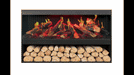 Amantii Pedestal Display for Fire & Ice LumaForest Indoor 3 Sided Built In Electric Fireplace - pedestal with firewood storage, front view (view 3)