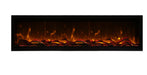 Amantii Symmetry Bespoke Extra Tall Electric Fireplace - orange flames, front view