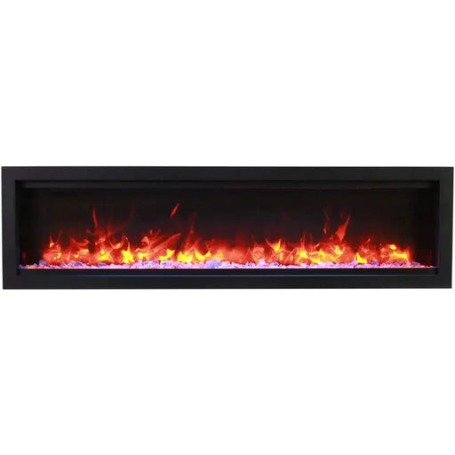 Amantii Symmetry Lumina 60" Indoor Outdoor Built-in Smart Electric Fireplace Amantii Dreamwood Living