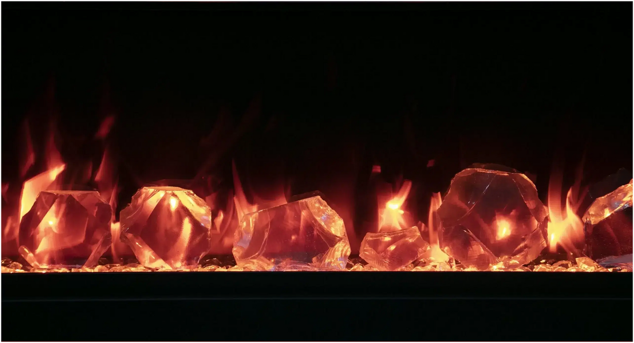 Amantii Symmetry Lumina 60" Indoor Outdoor Built-in Smart Electric Fireplace Amantii Dreamwood Living