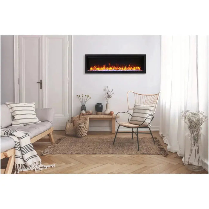 Amantii Symmetry Lumina 60" Indoor Outdoor Built-in Smart Electric Fireplace Amantii Dreamwood Living